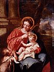 Madonna And Child With Saint John The Baptist by Giovanni Antonio Guardi